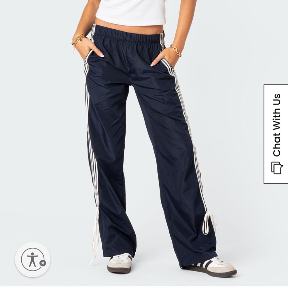 Edikted Remy Bow Ribbon Track Pants